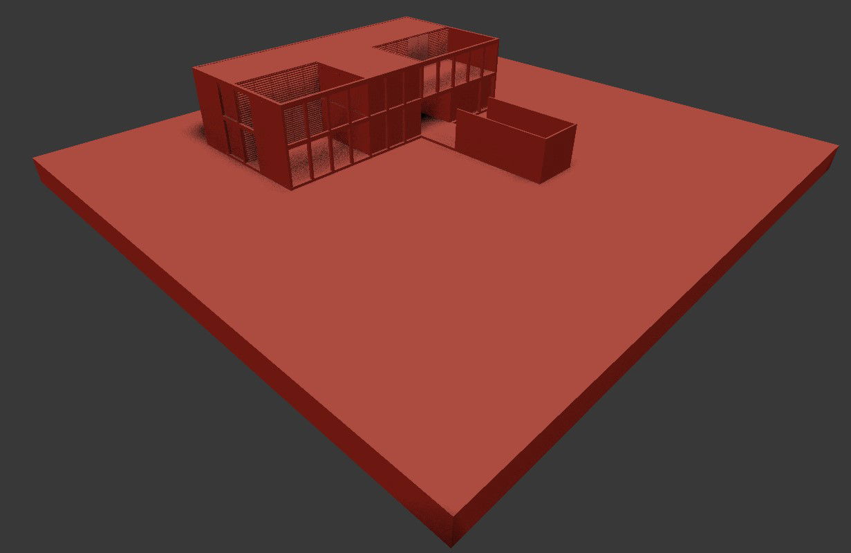 Learn About Modern Bungalow 3D MAX File Showing Elevation CAD file