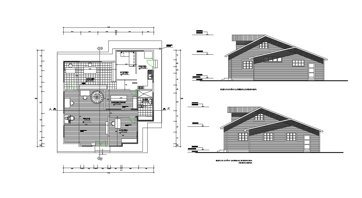 Modern House Design In DWG File