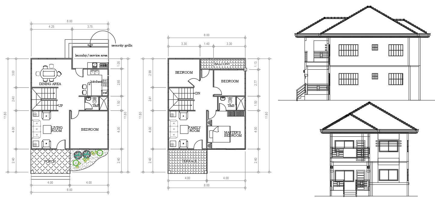 Modern House Details In AutoCAD File