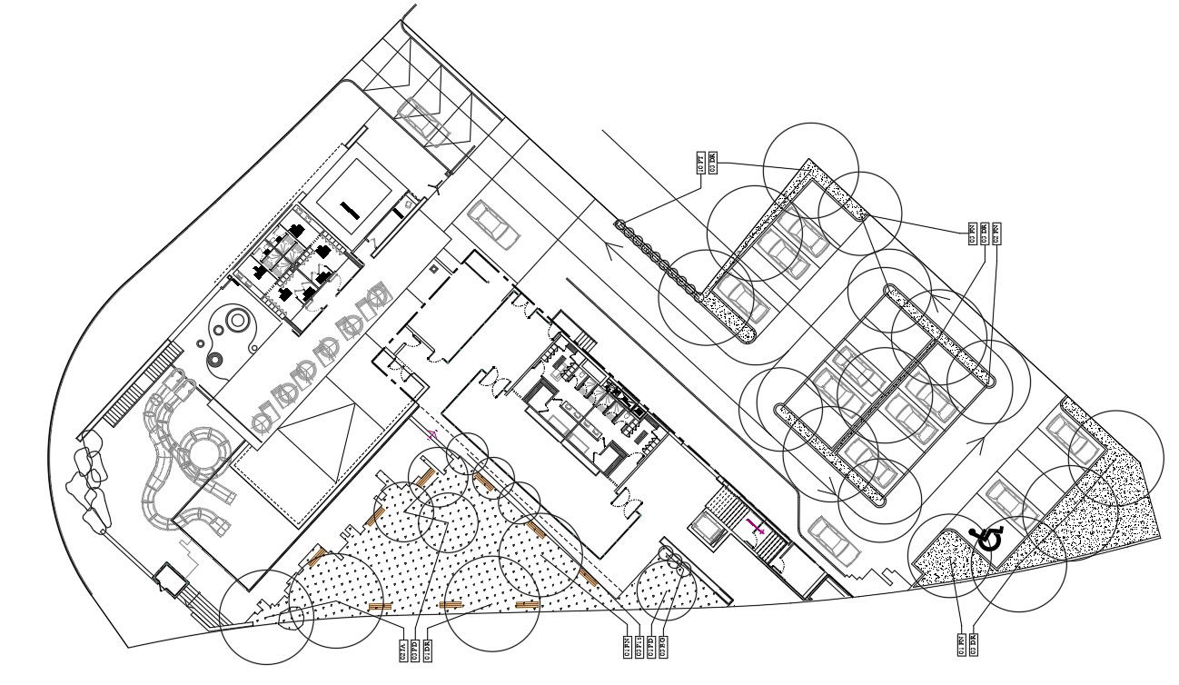 Modern House Layout Master Plan Design Of DWG File