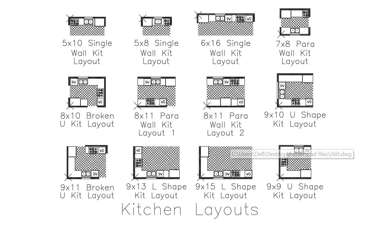 Modern Kitchen Platform Design AutoCAD drawing download