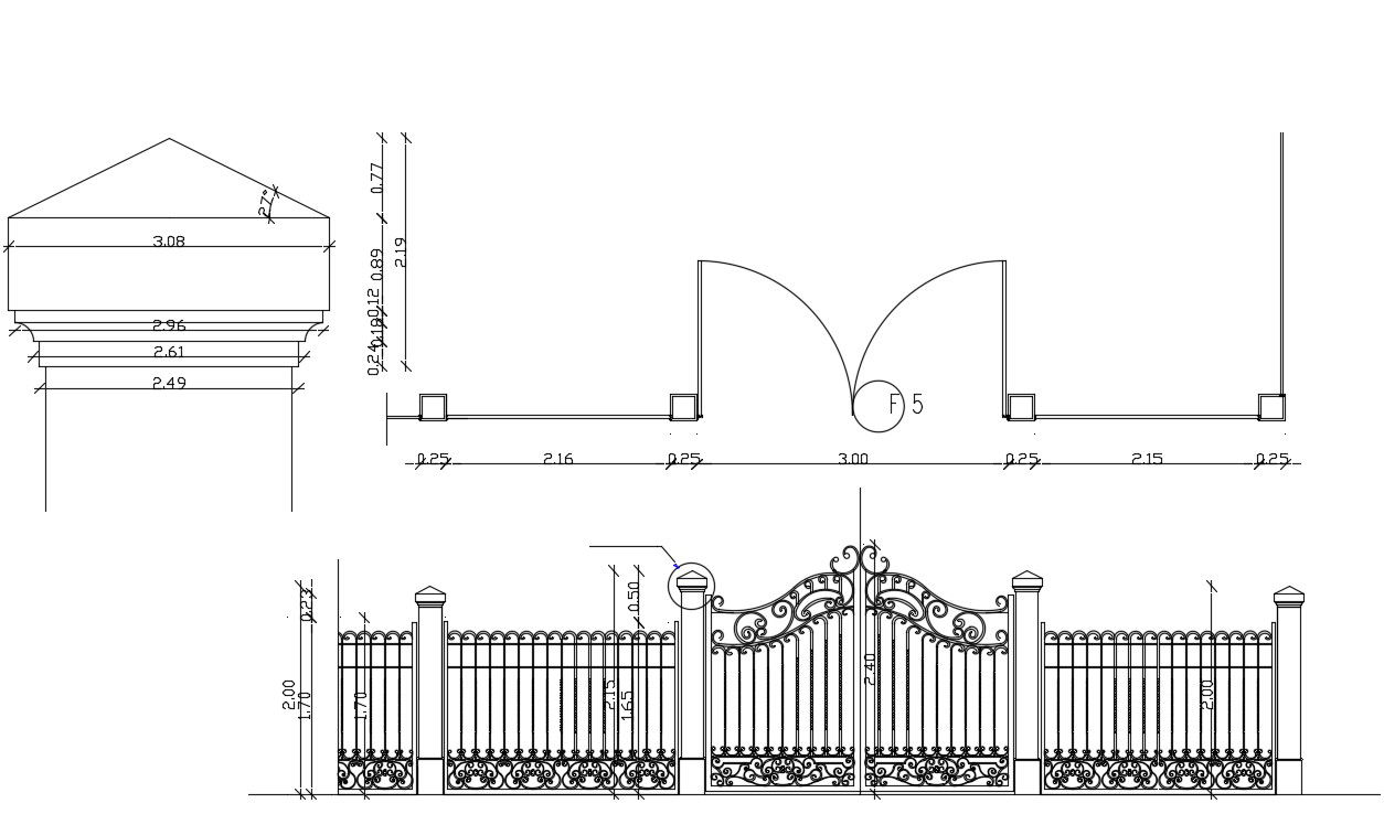 Modern Main Gate Designs CAD File