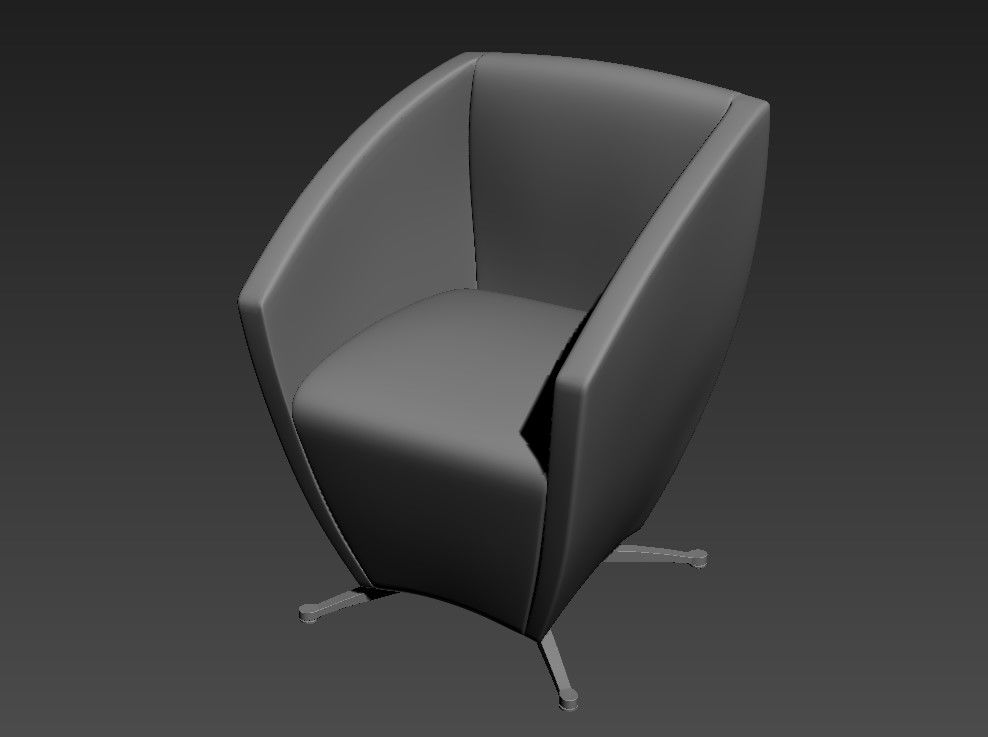 Modern One Seater Sofa  3D MAX file Free 