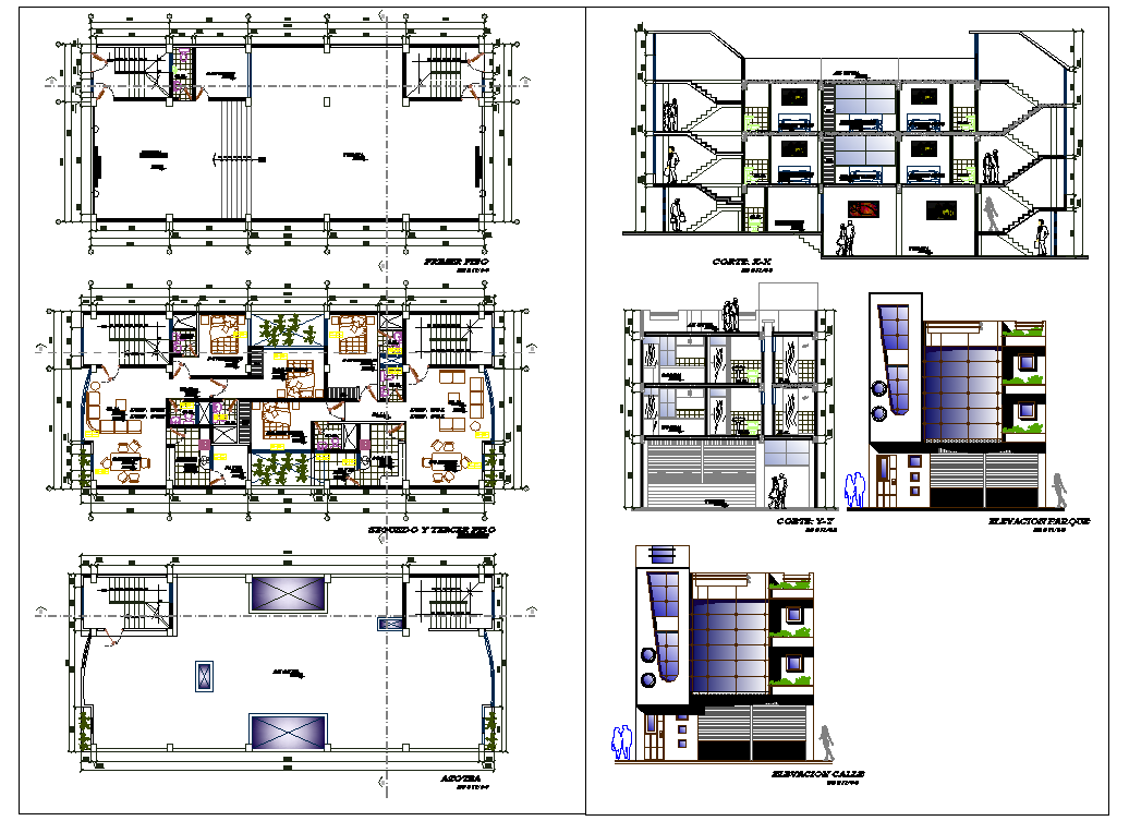Modern Residence Project detail dwg file