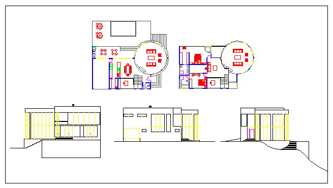 Modern house design drawing