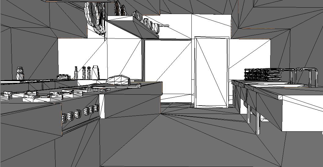 Modern luxuries kitchen 3d model cad drawing details skp file