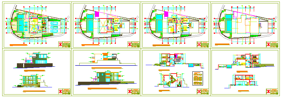Modern single family housing project design drawing