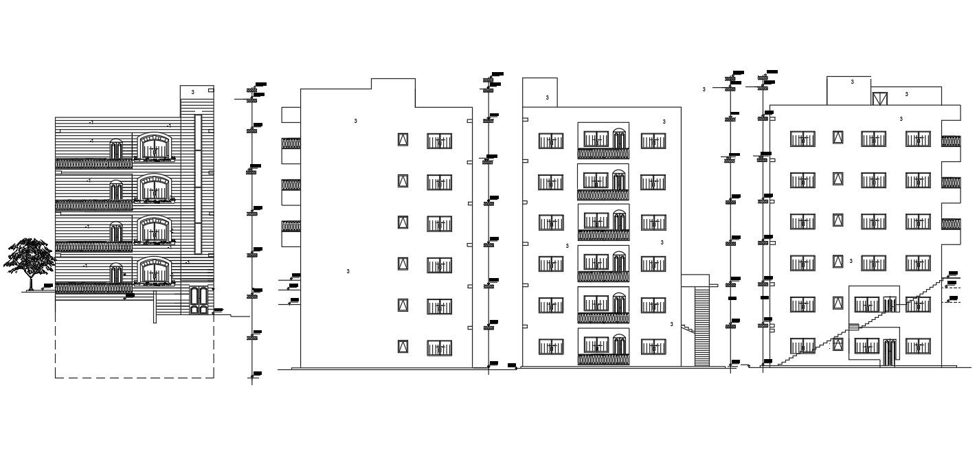 Modern Apartment Building Elevation Design