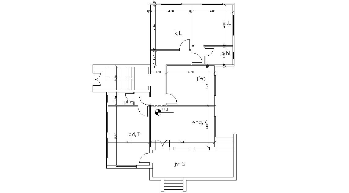 Modern Architectural Planning Of Bungalow With Dimension DWG