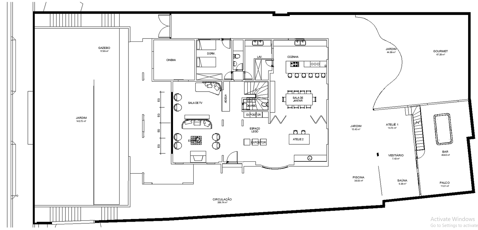 Modern Hotel Room Layouts with Cinema, Exhibitor, And Studio Plan AutoCAD DWG