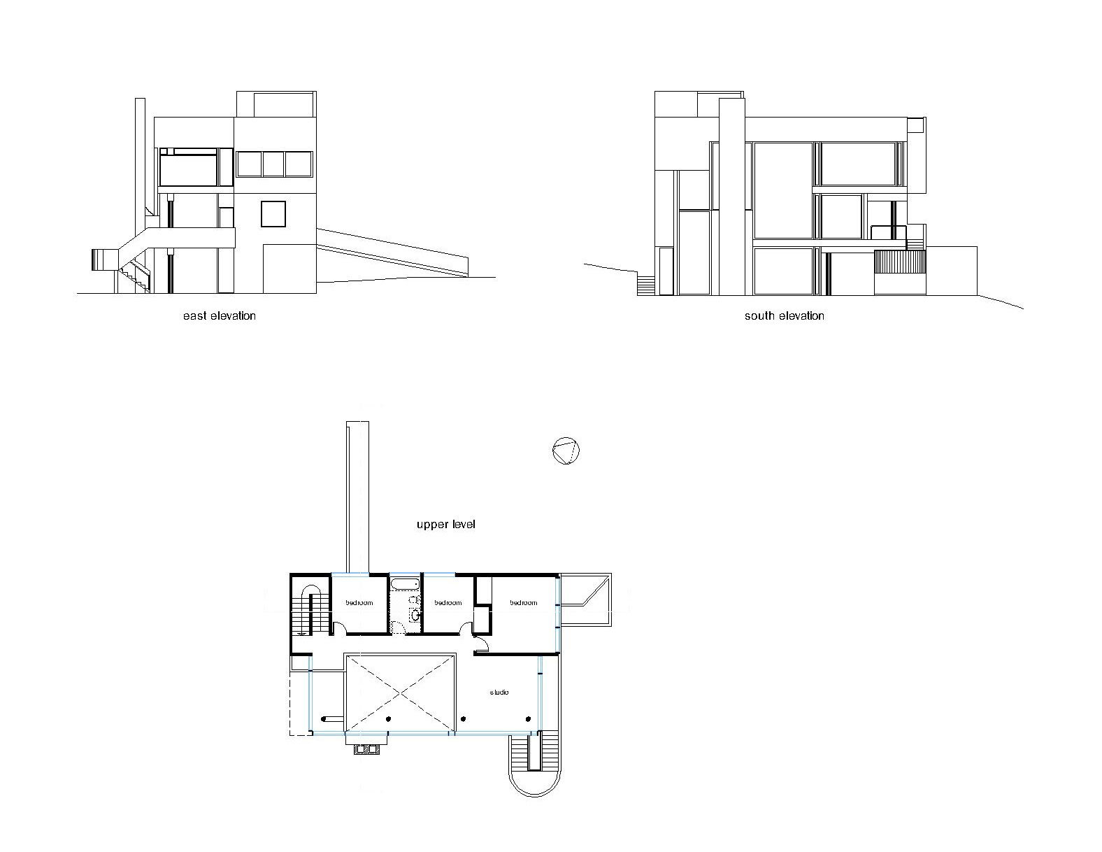 Modern House elevation drawing free download AutoCAD