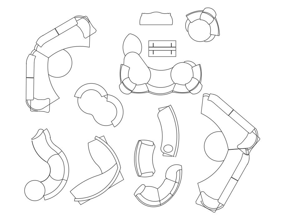 Modern Sofa Design AutoCAD File for Living Room Interior Planning
