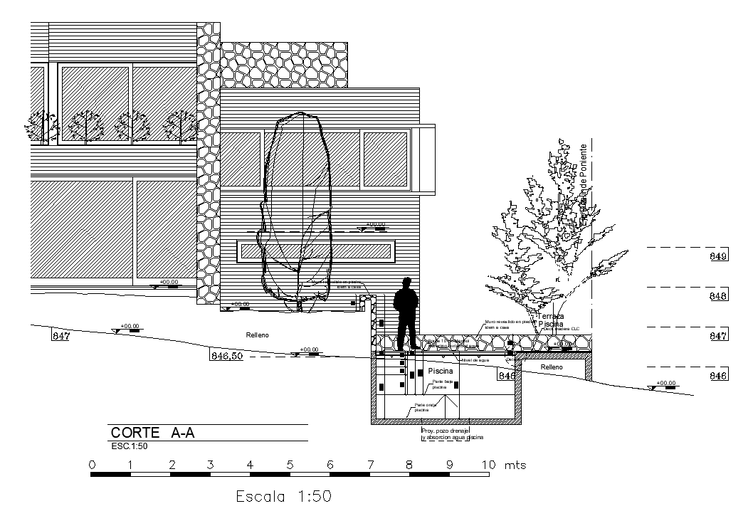 Modern building court a detail cad drawing is given in this cad file. Download this 2d cad file now.