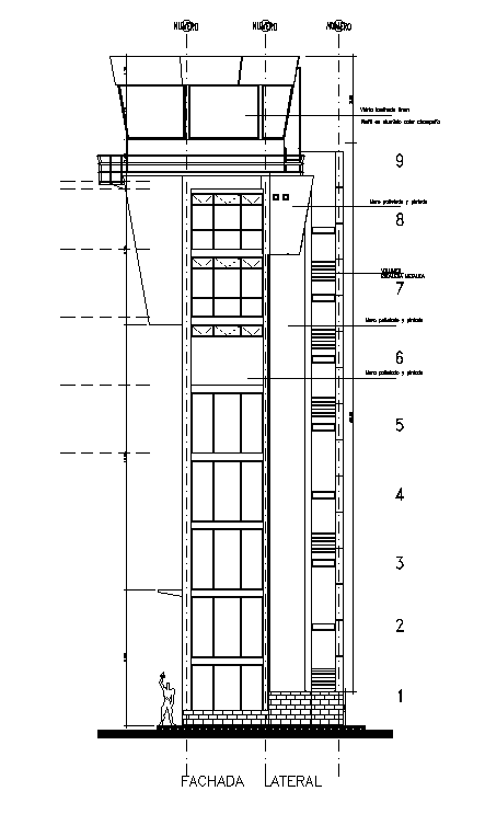 Modern building elevation design cad drawing is given in this cad file. Download this 2d cad file now.