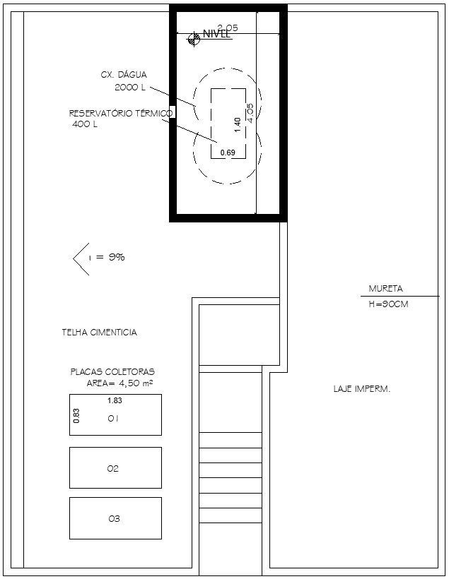 Modern terrace plan with swimming pool