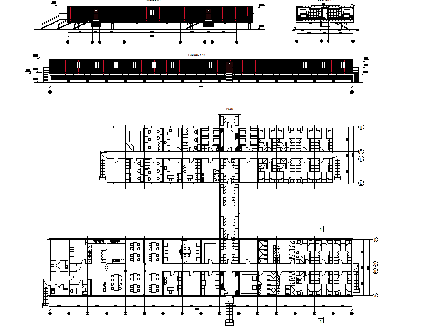 Modular housing layout plan dwg file