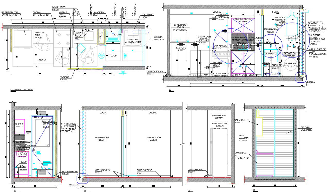 Modular Kitchen Interior Design AutoCAD File