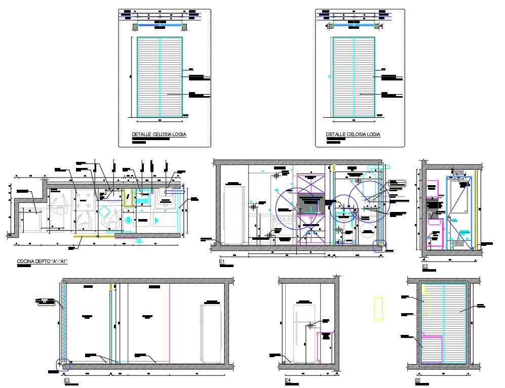 Modular Kitchen Interior Design DWG File