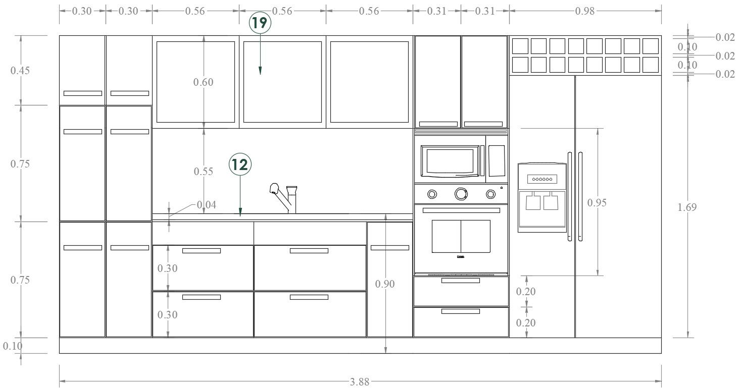 Modular Kitchen Platform Elevation Free Download DWG File