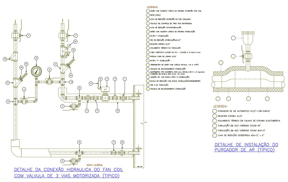 Monolink Fancoil Valve Connection DWG File