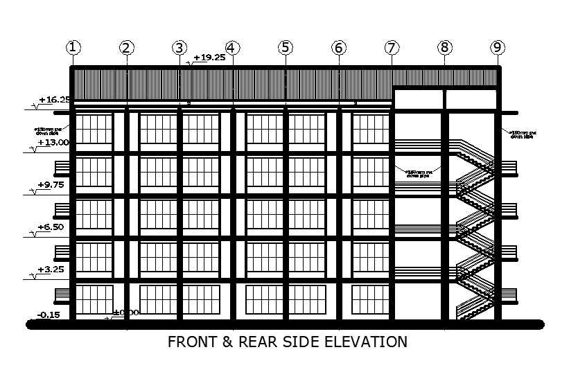 Mosque Interior Elevation Design Download DWG File