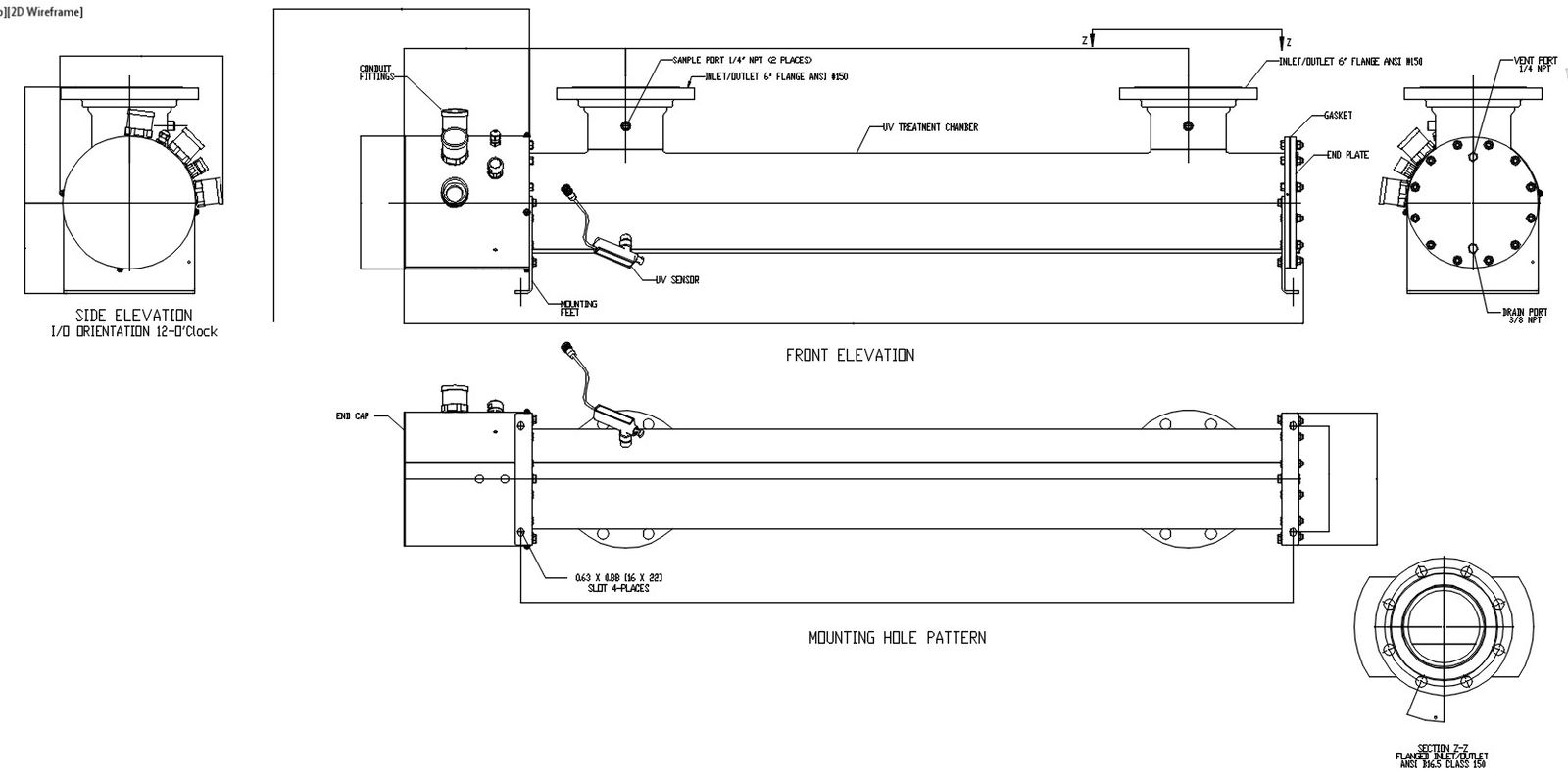Mounting hole pattern design in AutoCAD 2D drawing, CAD file, dwg file