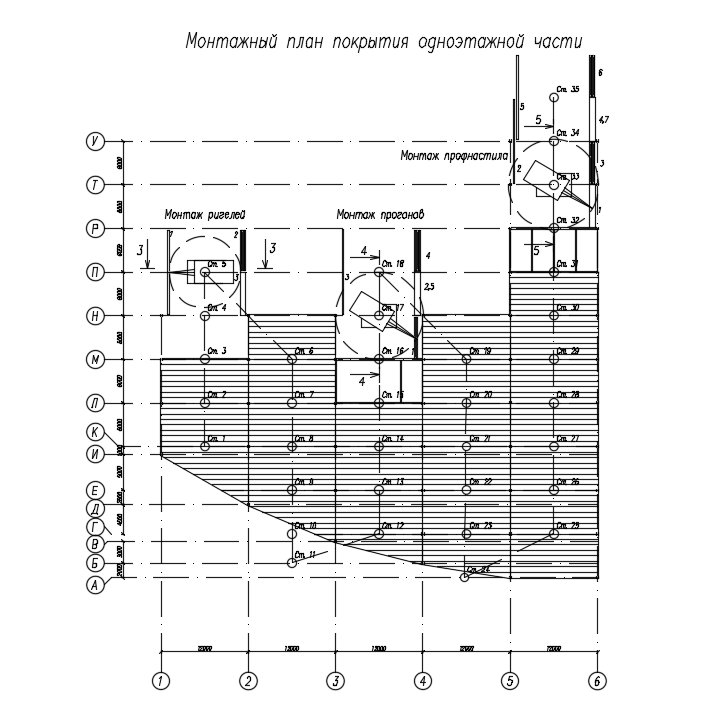 Mounting plan of covering is given in this Autocad drawing file. Download now.