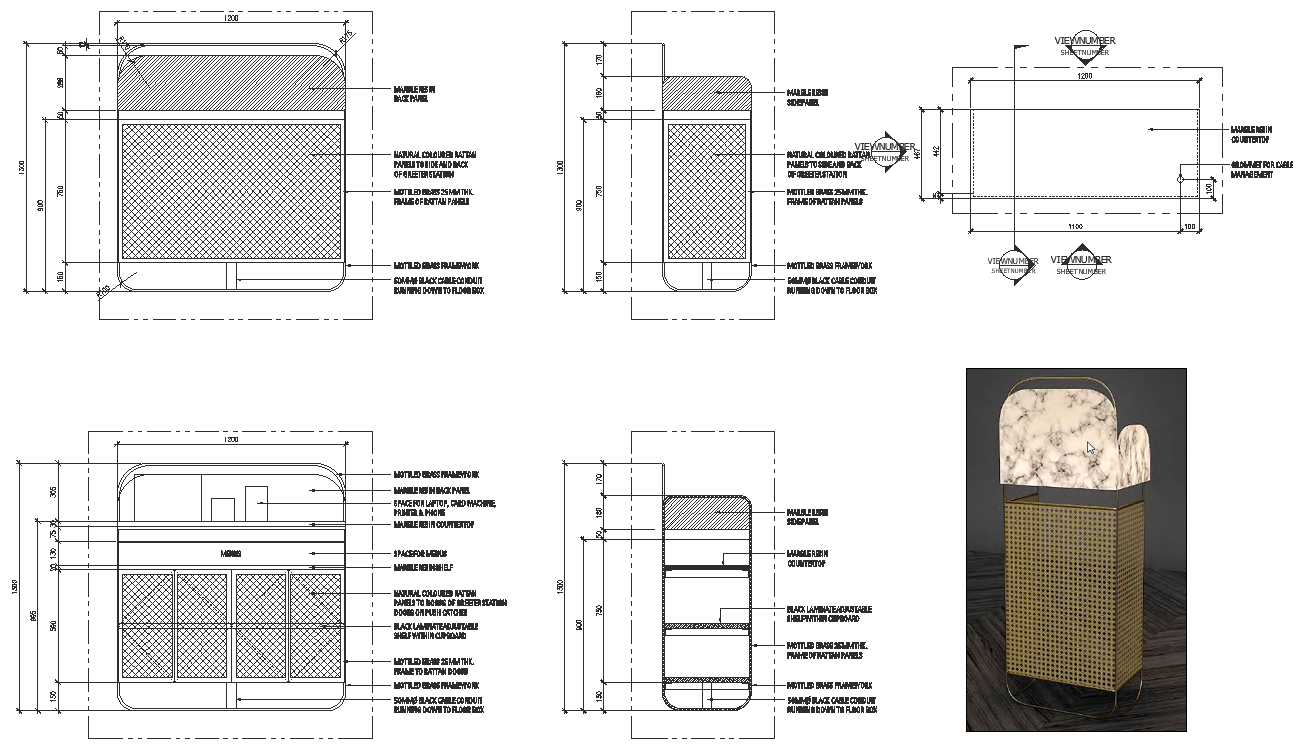 AutoCAD furniture blocks metal serving cabinet DWG file