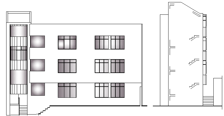 Multi-Family House Design and Structure Details dwg file