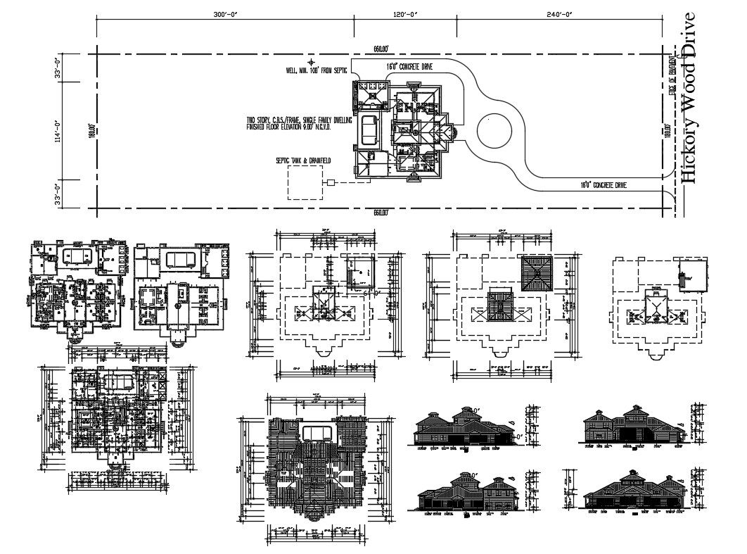 Multi Family House Project AutoCAD File