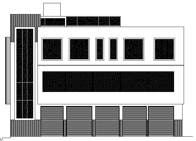 Multi Family Housing Flats Structure Details dwg file