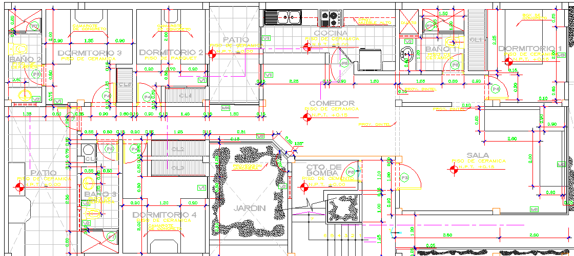 Multi-Family Housing Residency Architecture Design and Structure Details dwg file