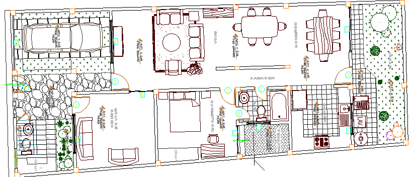 Multi-Family Housing Residency Design and Structure Details dwg file