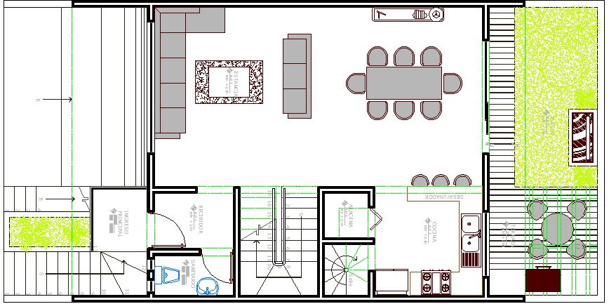 Multi-Flooring Bungalow Design and Structure Details dwg file