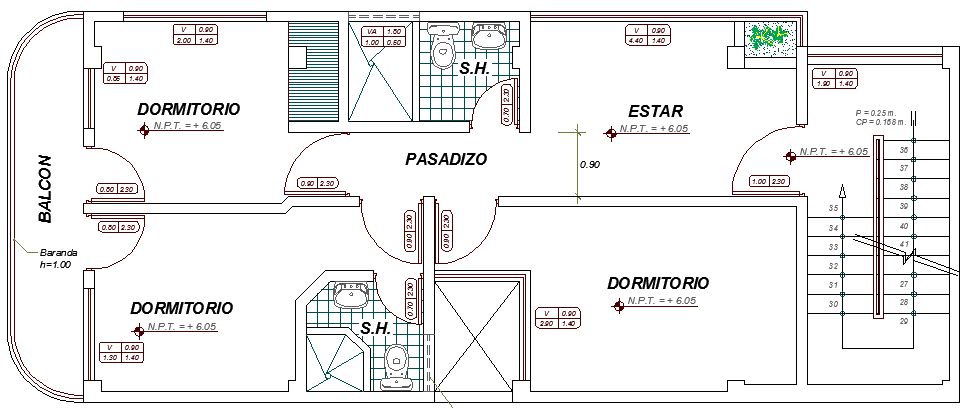 Multi-Flooring Bungalow Design and Structure Details dwg file