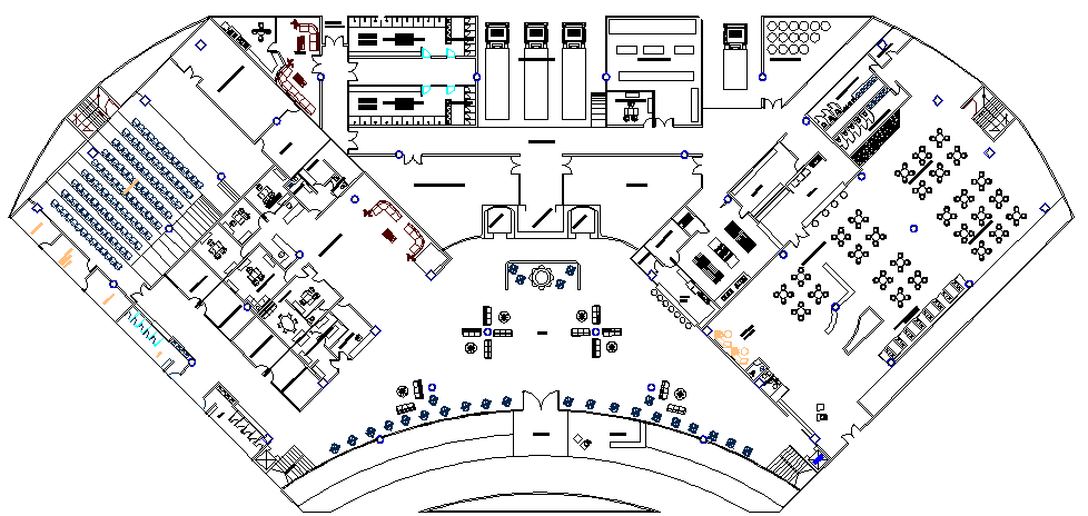 Multi Flooring Hotel Design and Elevation Plan dwg file
