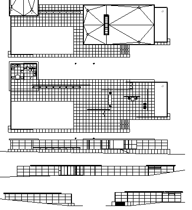 Multi-Flooring Pavilion Architecture Project dwg file