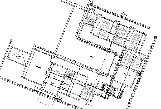 Multi-Flooring School Architecture Layout dwg file