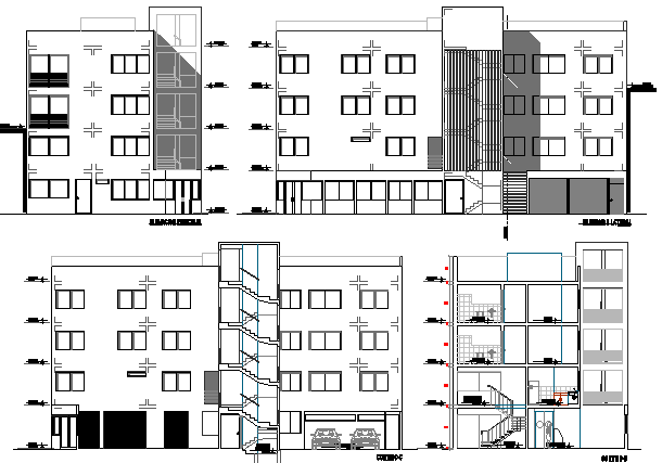 Multi-Purpose Super Market Architecture Project dwg file