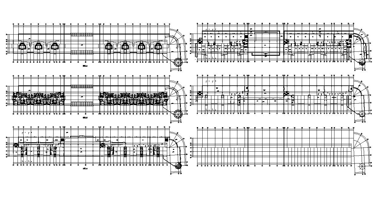 Multi-Storey Residential Apartment Layout CAD Plan