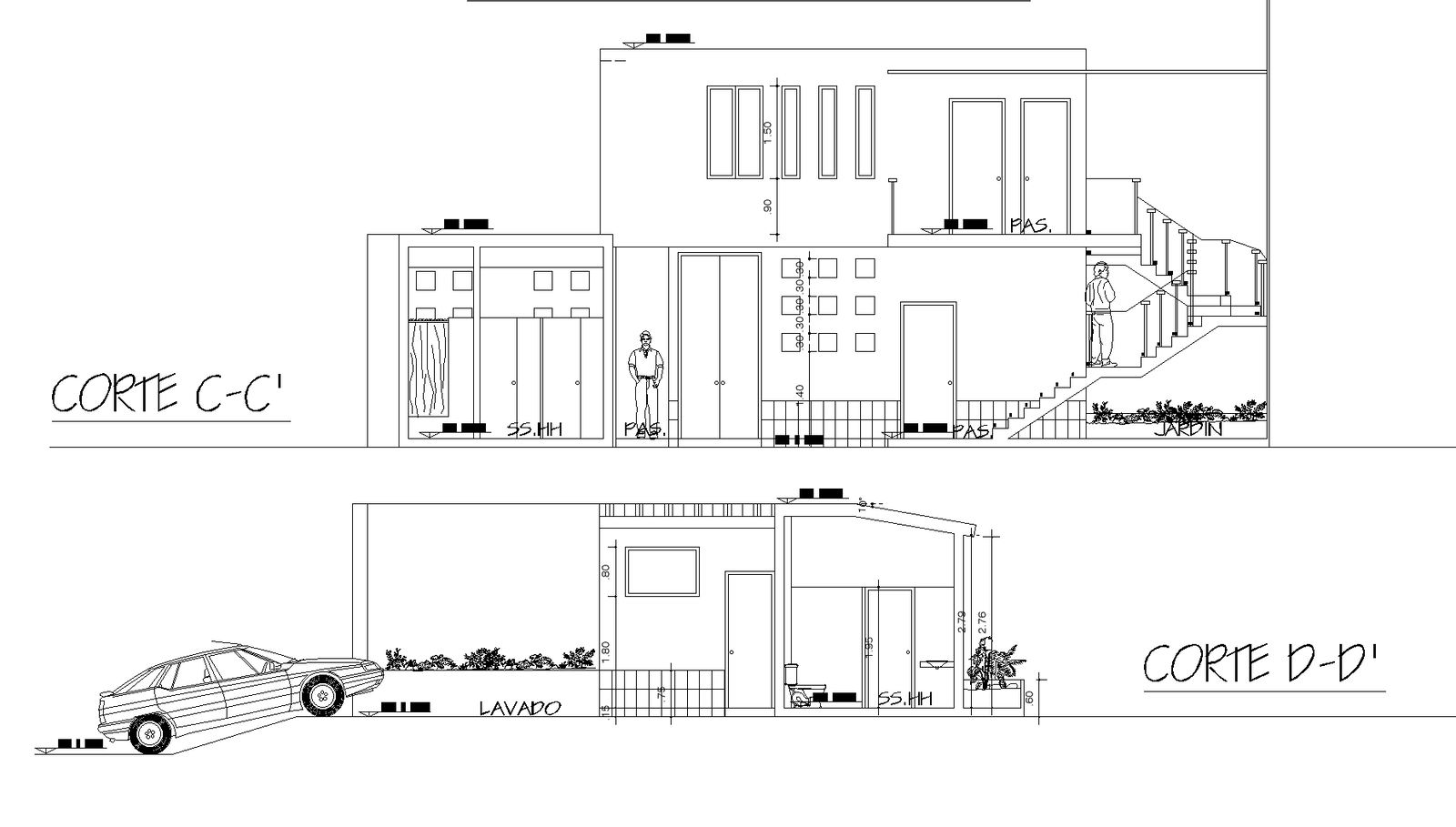 Multi-brand automobile sales and service plan detail dwg file.