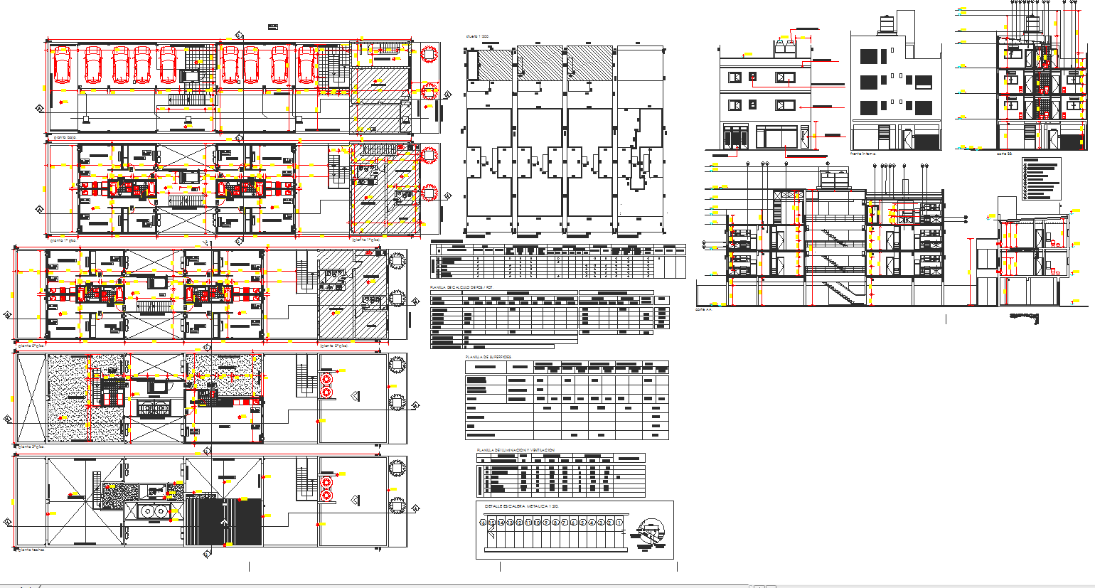 Multi family apartment architecture planning and detail