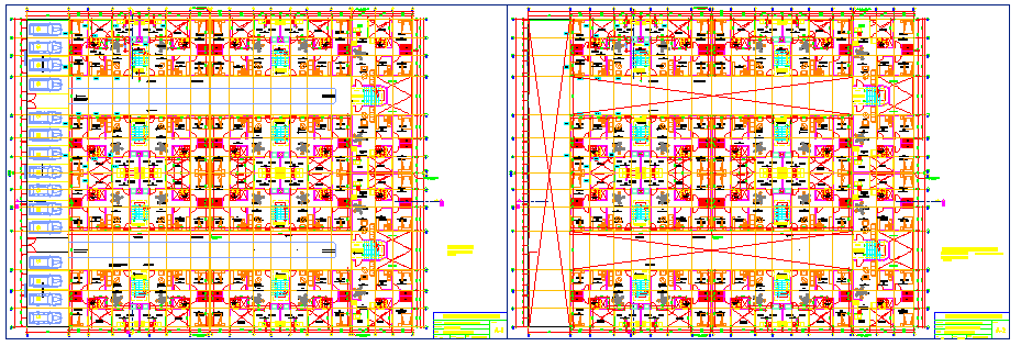 Multi family building project-housing in blocks design