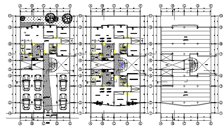 Multi family house dwg file