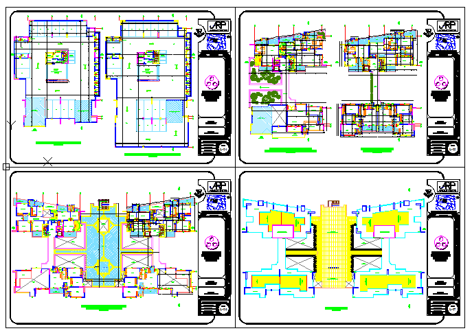 Multi family houses developed in towers