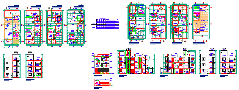 Multi family housing design drawing