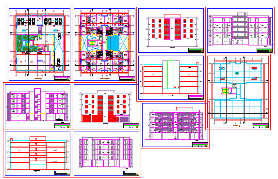 Multi family housing design drawing of flat design