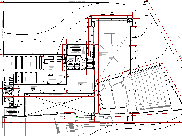 Multi-flooring college architecture layout plan details dwg file