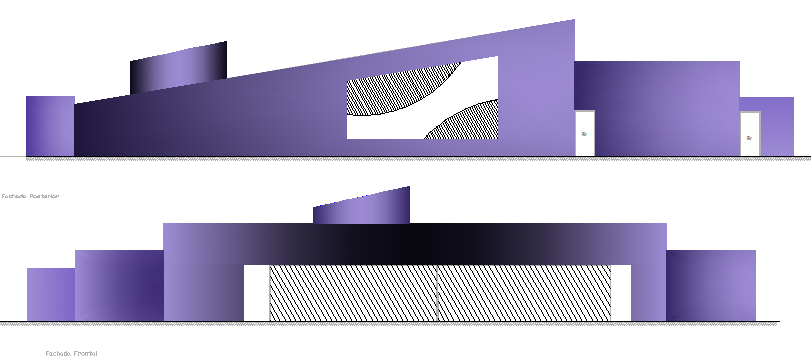 Multi-flooring corporate building elevation details dwg file