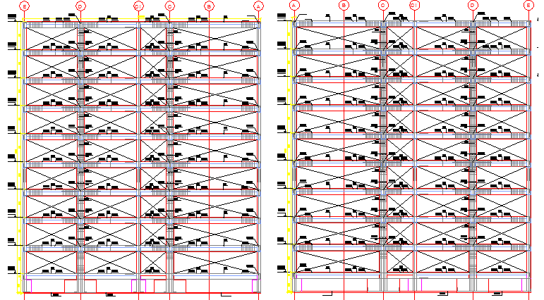 Multi-flooring corporate building project dwg file